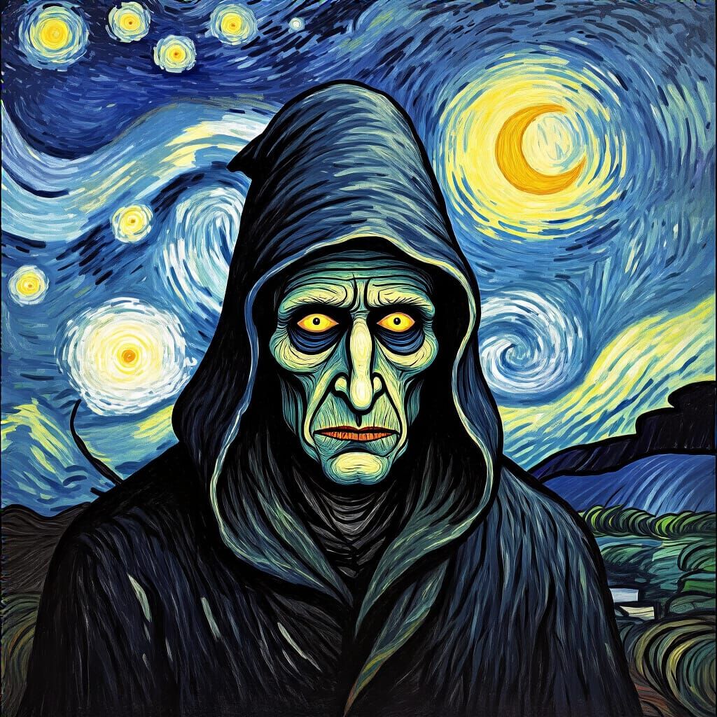 Grimdark Landscape in Van Gogh Style