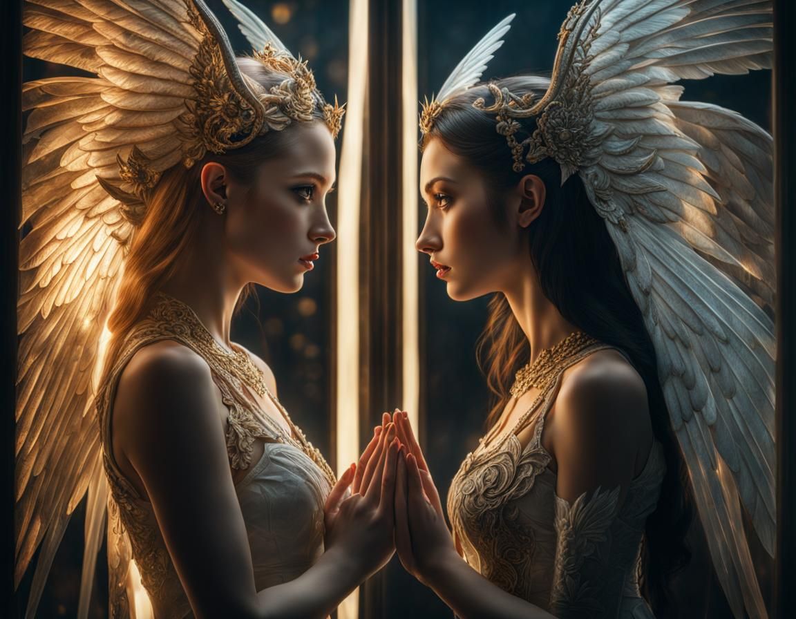 Longing Gaze: Angel and Demon Through Glass