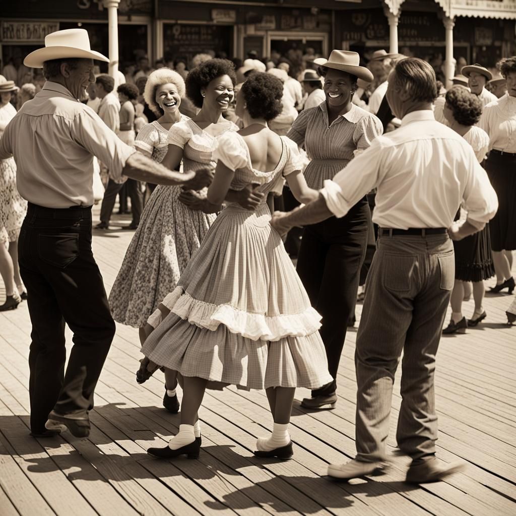 Square Dance on Coney Island Boardwalk