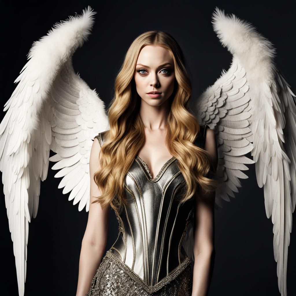 Amanda Seyfried as Shadowhunter with Angel Wings
