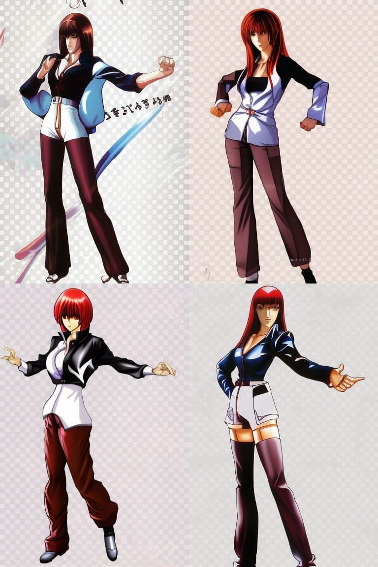 Cynthia Rothrock as Iori Yagami, Anime Illustration