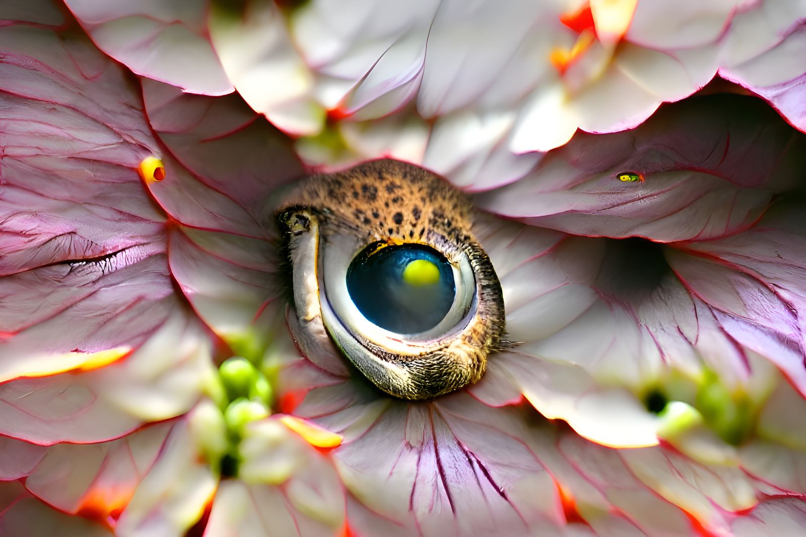Eye of the Flower: A Detailed Floral Center