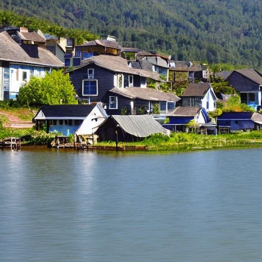 Scenic Waterfront Village