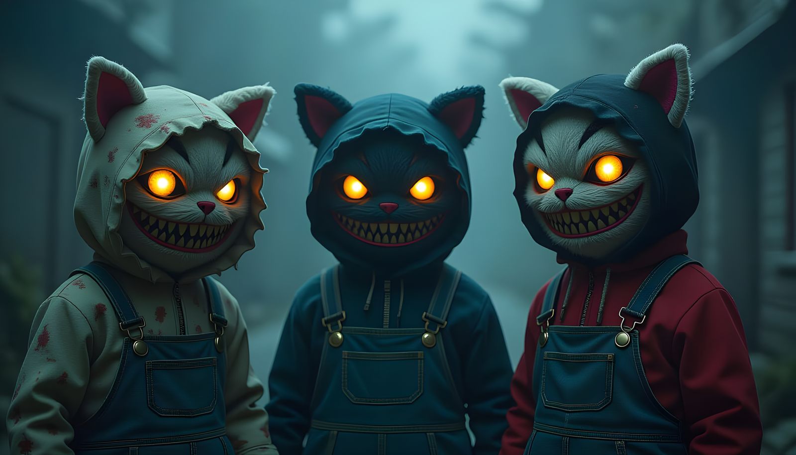 Sinister Stuffed Creatures in Moody Cinematic Style