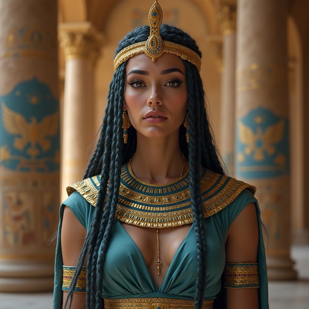 Cleopatra Selene II in Egyptian Royal Regalia