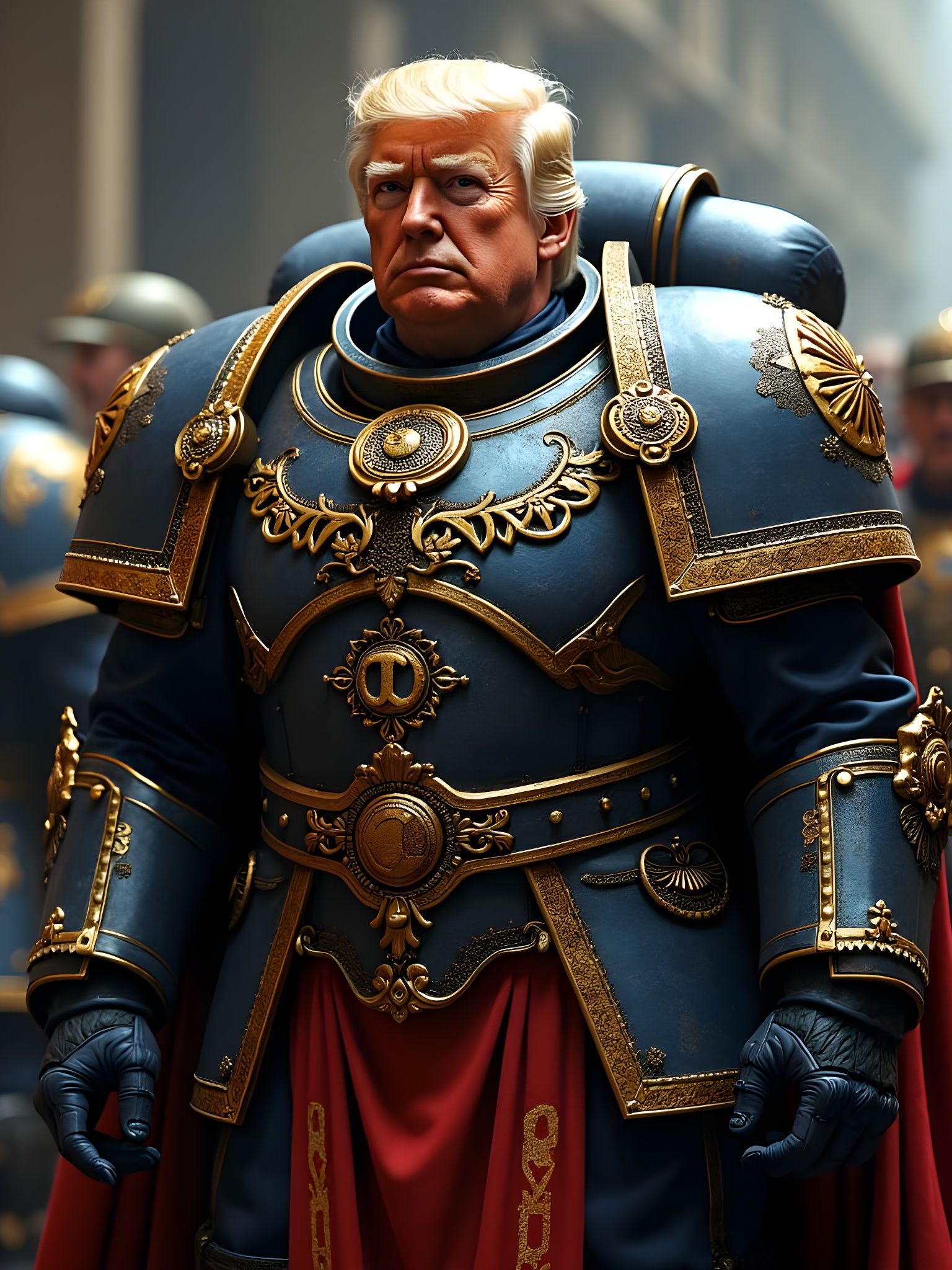Donald Trump as Space Marine Honour Guard