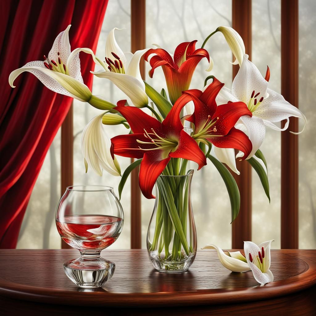 Lilies in the morning