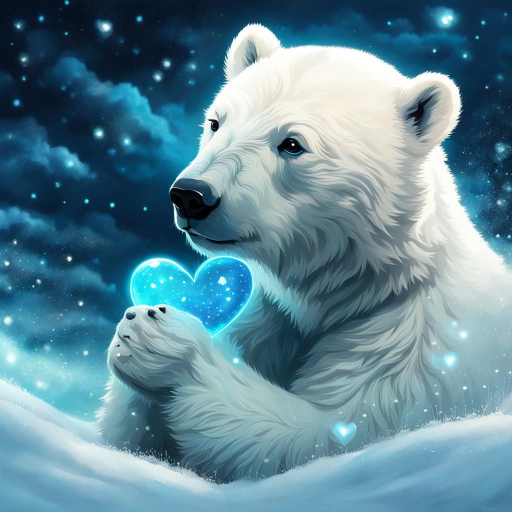 Cute Polar Bear Cub on Love Field