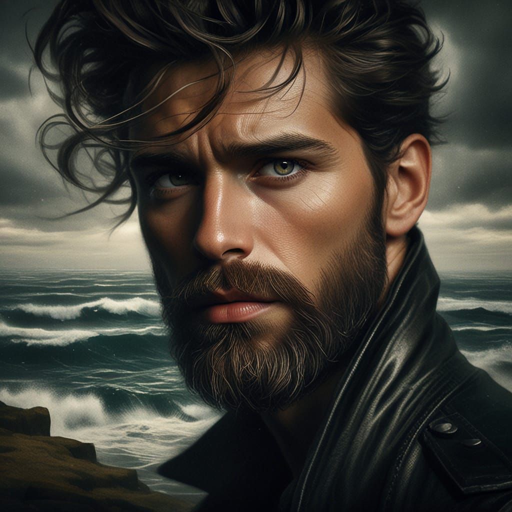 Ruggedly handsome man portrait