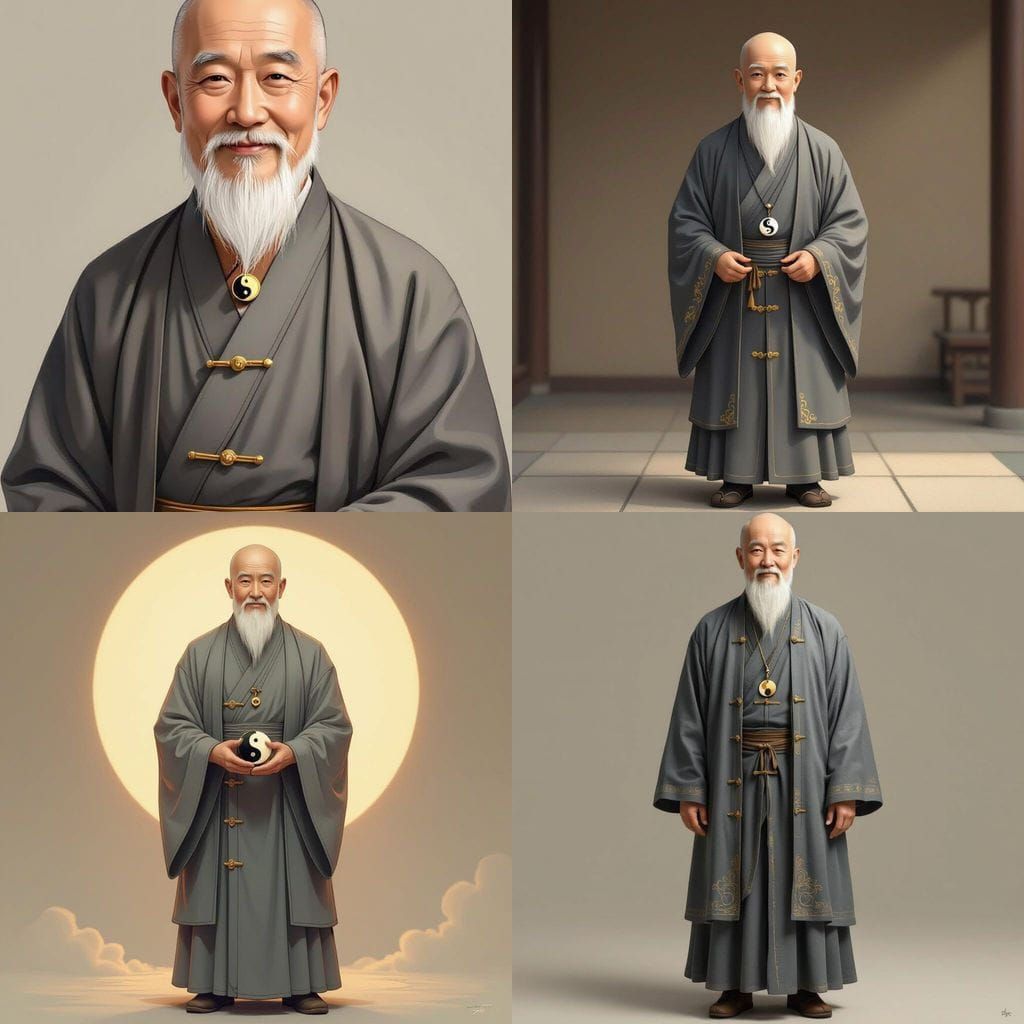 Elderly Feng Shui Master in Traditional Robe