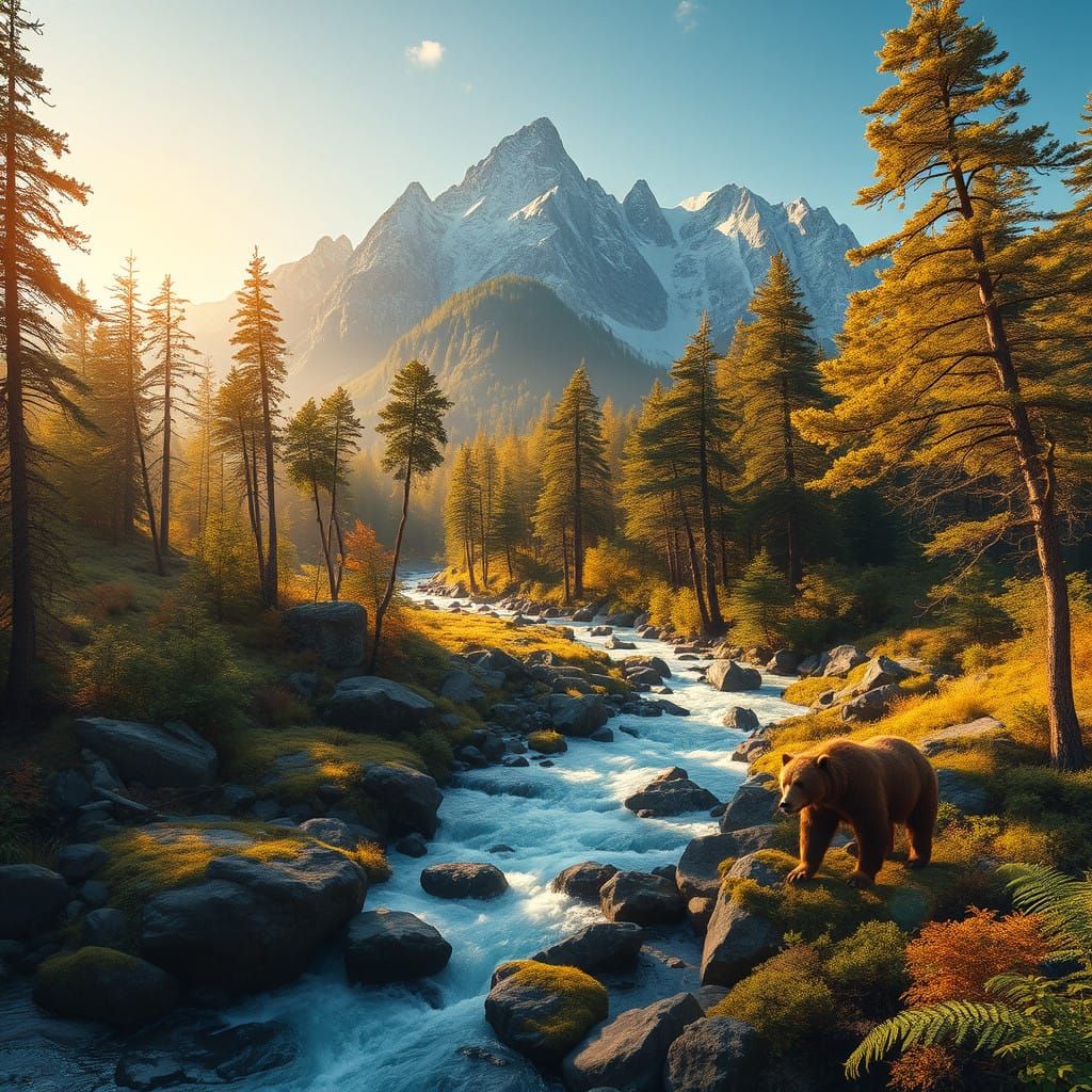 Ethereal Landscapes in Vibrant Colors, Inspired by Epic Fant...