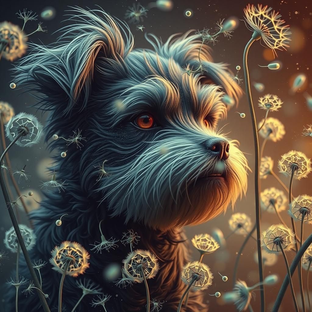 Dreamy Dandelions in Futuristic 3D Shading