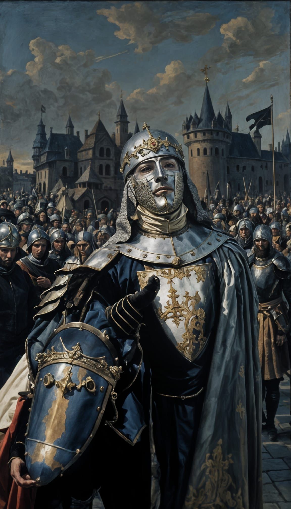 Renaissance King Knight with Mask and Turban