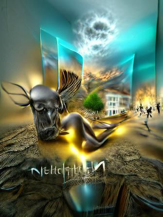 Nephilim in Surreal 3D Digital Illustration