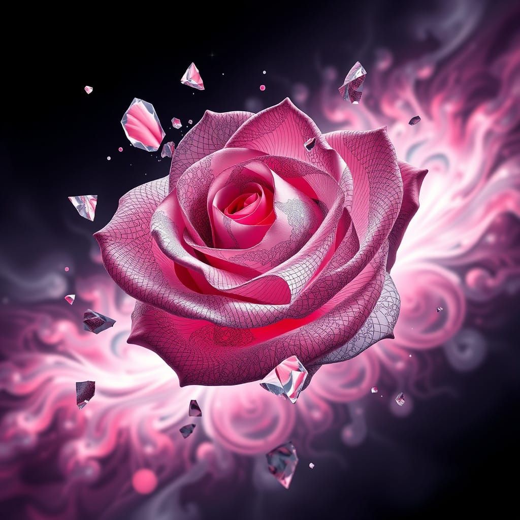 Fractured Beauty in Pastel Hues