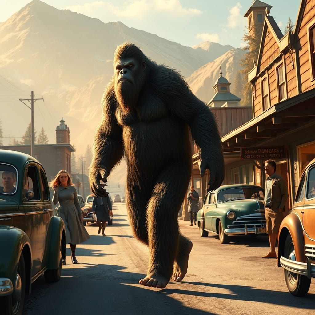 Surreal Summer Encounter in a Quaint Mountain Town