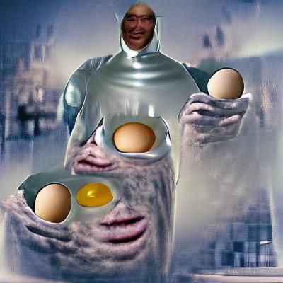Abstract Egg Form in Black and White