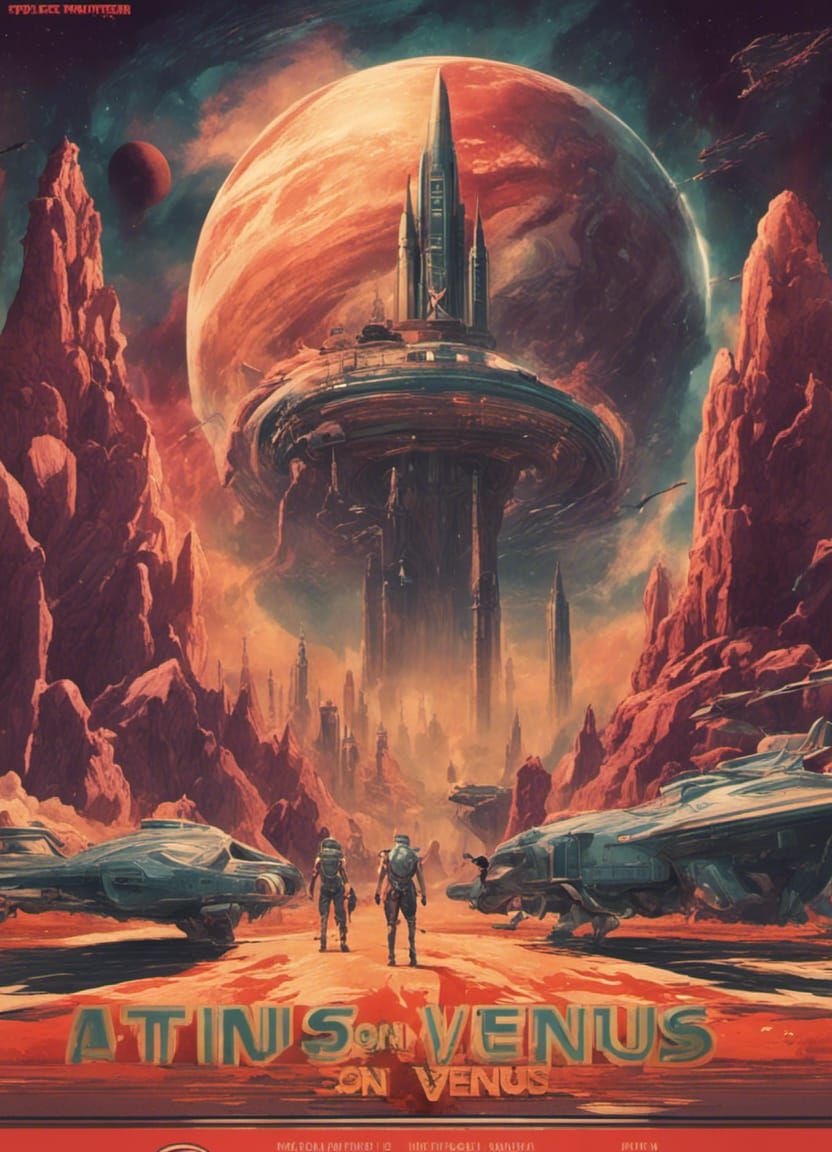 Retro Sci-Fi Movie Poster: Attack on Venus