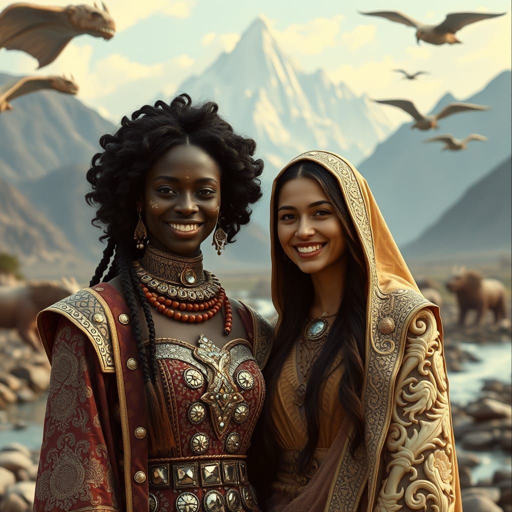 Women in a Surrealist Landscape