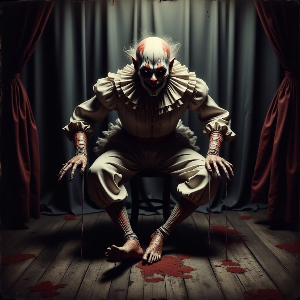 Disturbing Circus Doll Plays with Human Fingers