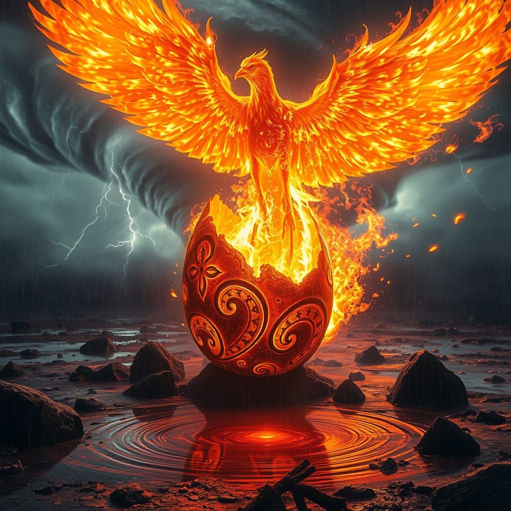 Rising Cosmic Phoenix in a Firestorm