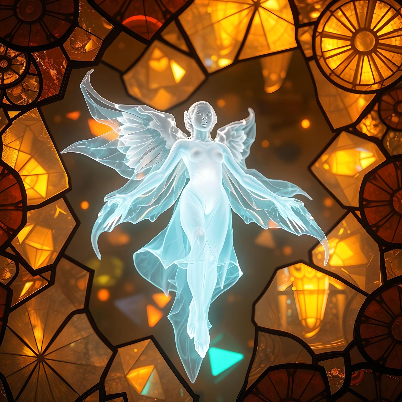 Stained Glass Poltergeist Hologram