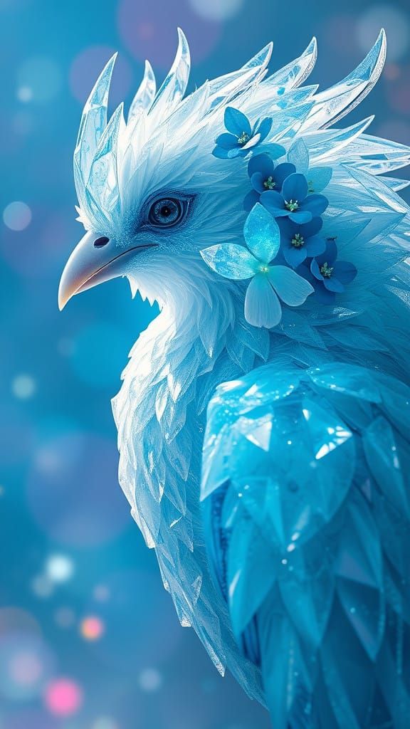 Crystal Bird of Dreams in Ethereal Beauty