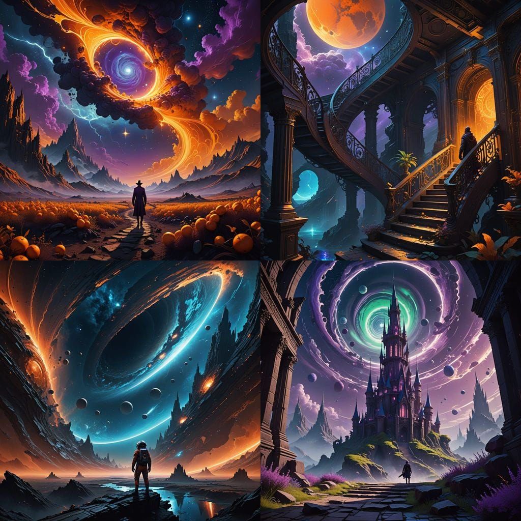 Ethereal Infinity Landscape in Vibrant Color