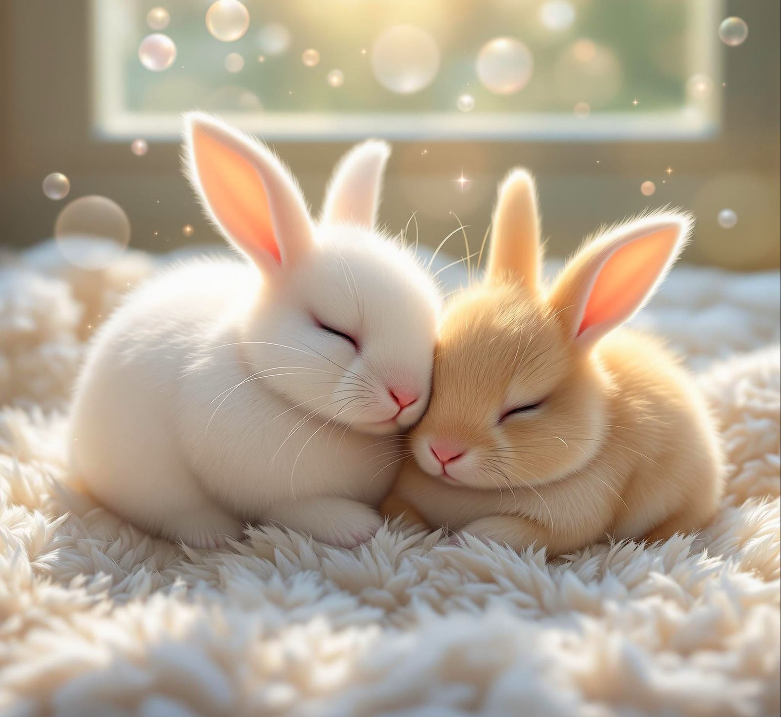 Dreamy Morning Bunnies in Soft Focus