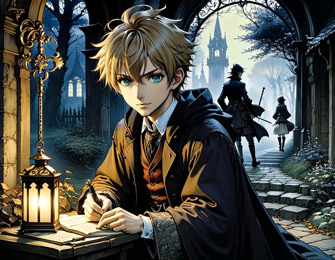 Anime Fantasy Scene Inspired by Arthur Rackham