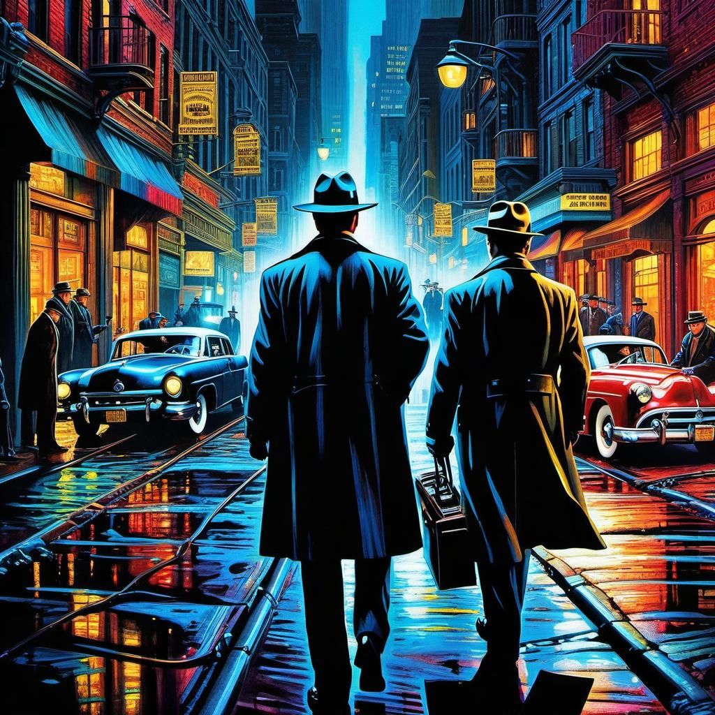 Noir Detectives Solving Crimes in City Streets