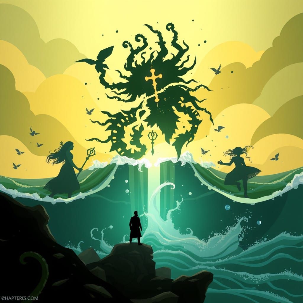 Surreal Metaverse Landscape with Shifting Avatars