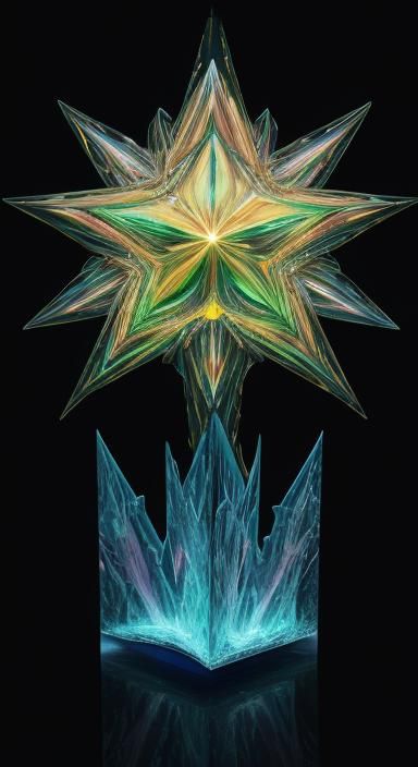 Exploding Star Pressure Wave in Cubist Digital Art