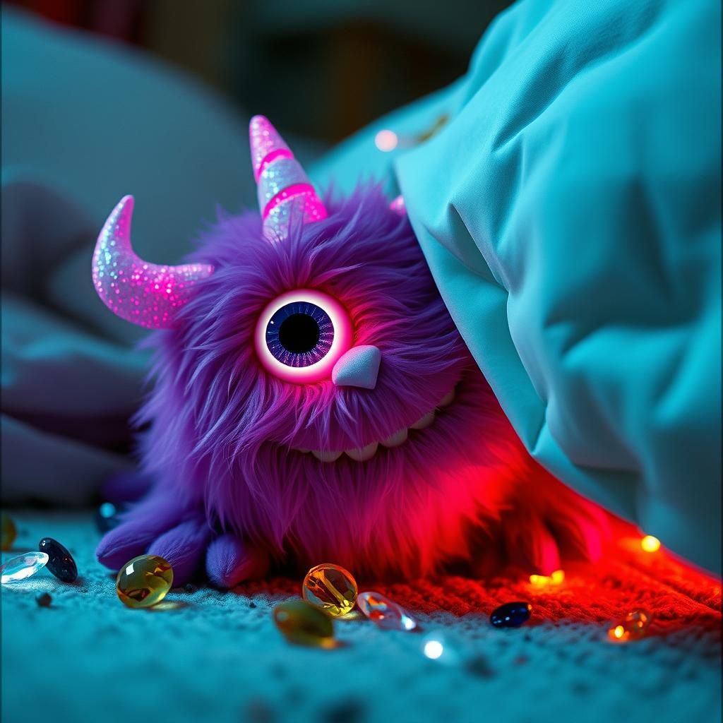 One Eyed Horn Purple Monster 2