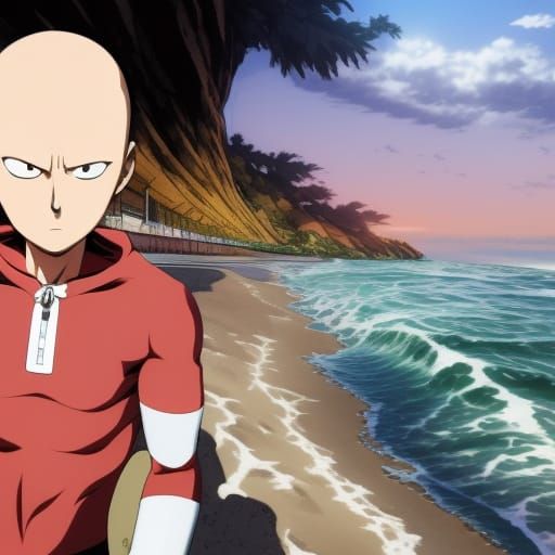 Saitama on Vacation: Anime Key Visual