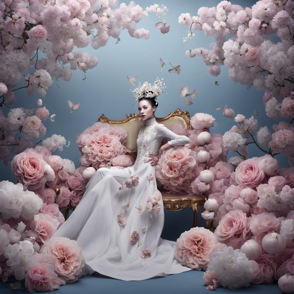 Surreal Portrait Blending Photography and Digital Art