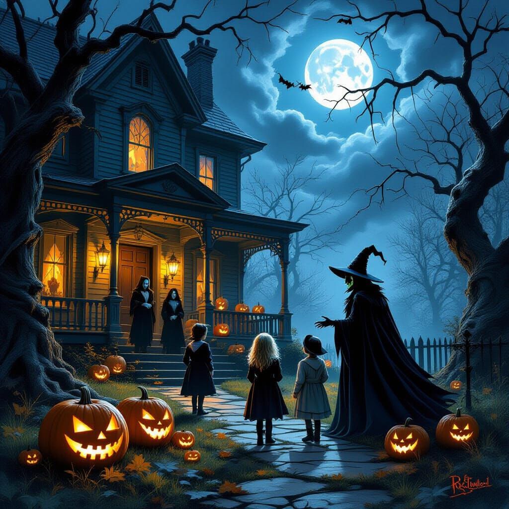 Vampire Encounter on Halloween Night at Spooky Manor