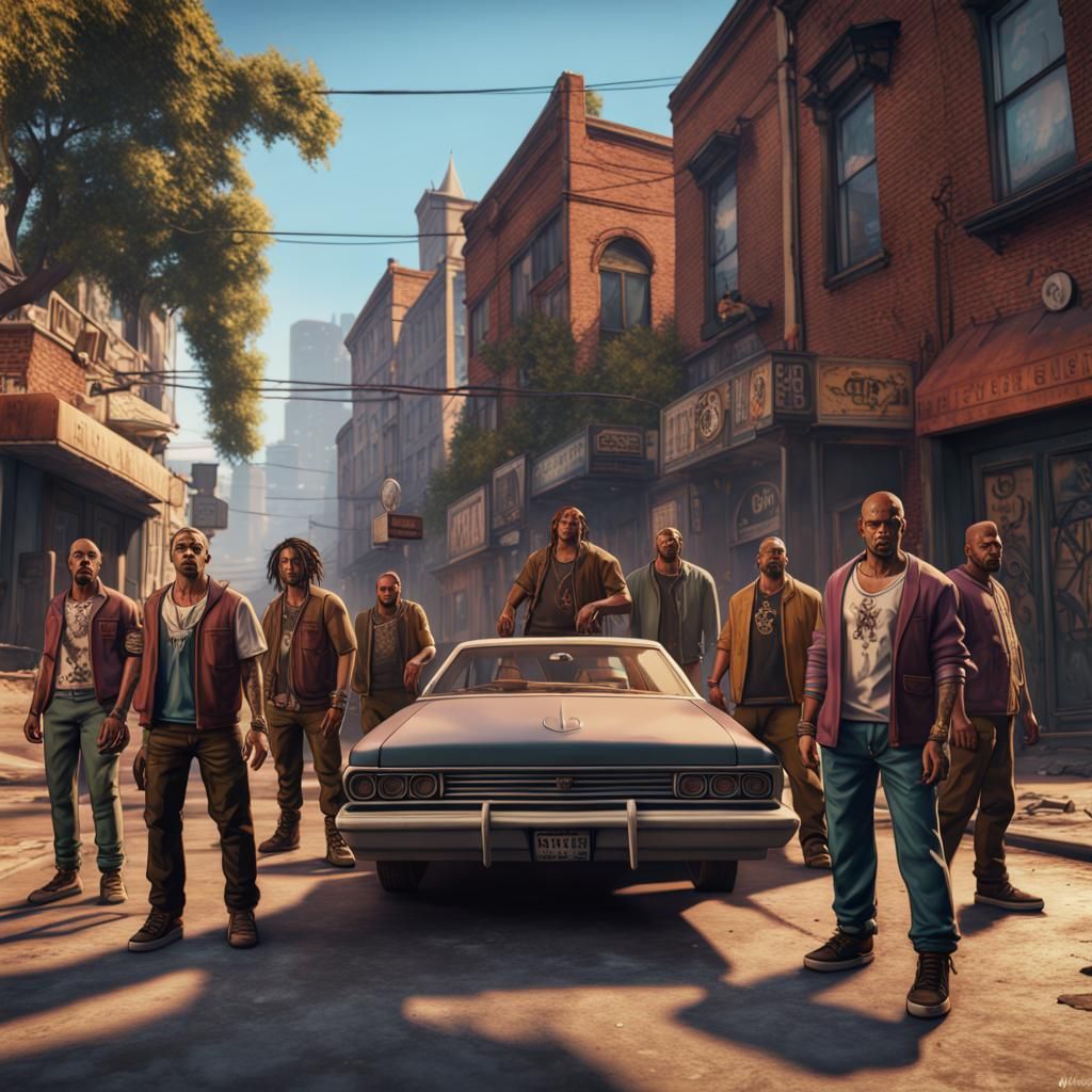 Bohemian Street Gang in Grand Theft Auto: Detailed Painting