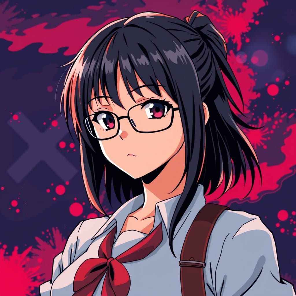 Anime Style Girl in a Vibrant, Cinematic Scene