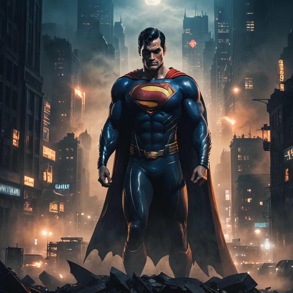 Superman in Batman Suit Concept Art