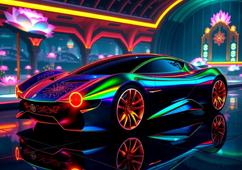 Cyberpunk Retro Vehicle Concept Art