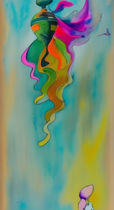 The ghost from the bottle leaves his home