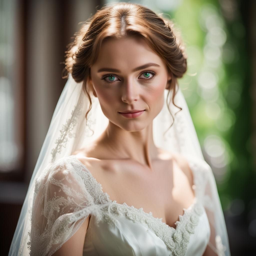 Victorian Lady in Wedding Dress, Professional Photography