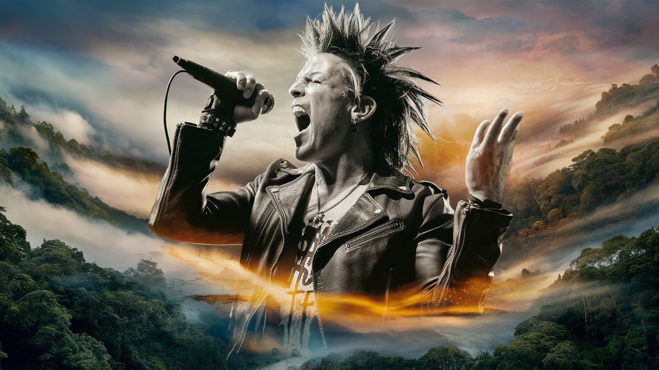 Punk Rock Singer in a Fantasy Double Exposure