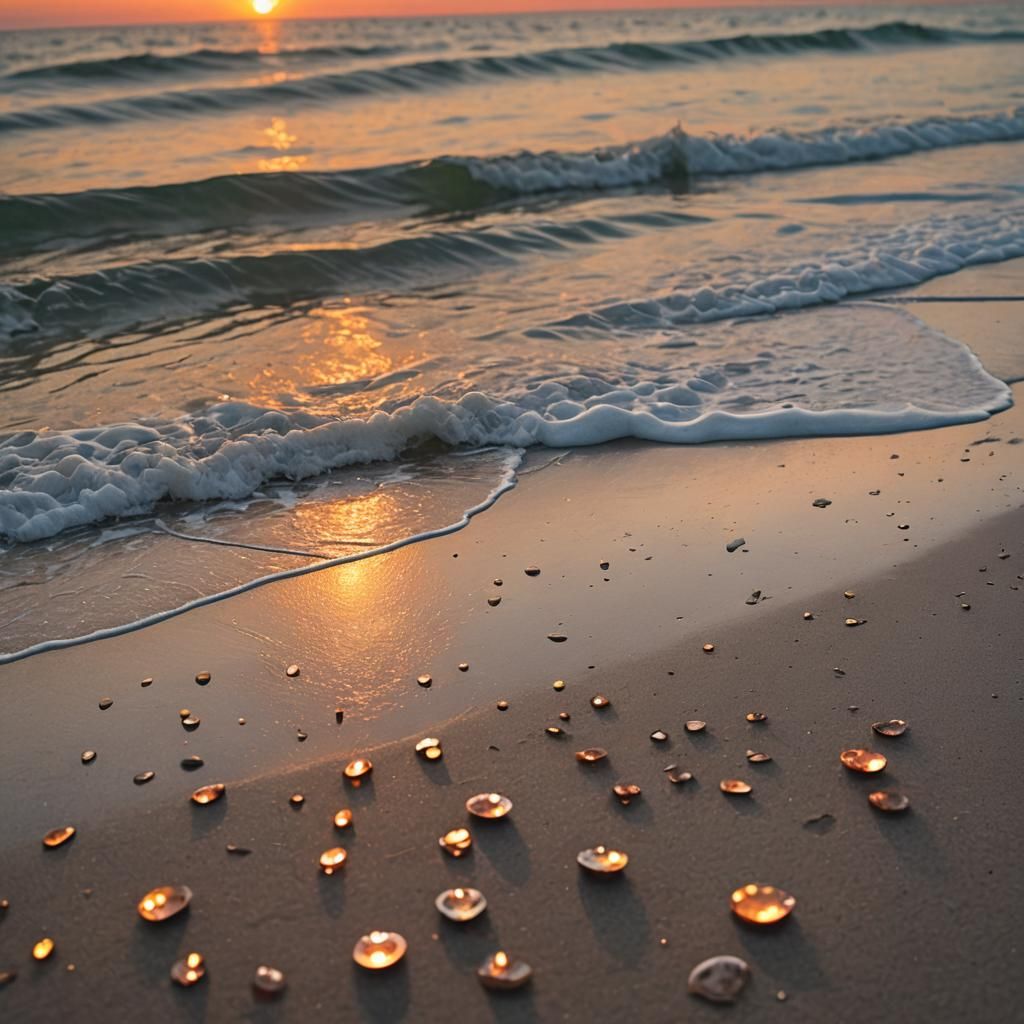 Golden Sunset on a Tranquil Beach