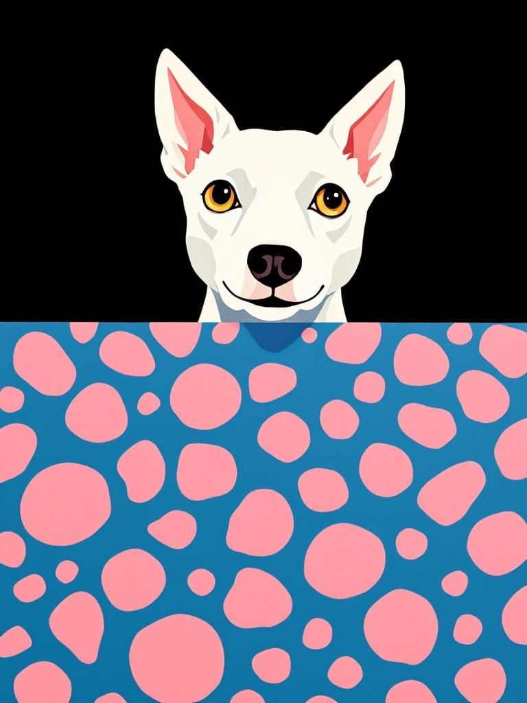 Minimalist Dog Portrait in Geometric Style
