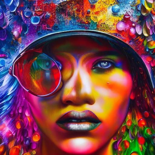 Hyperrealistic Spraypaint Art in Pre-Raphaelite Style