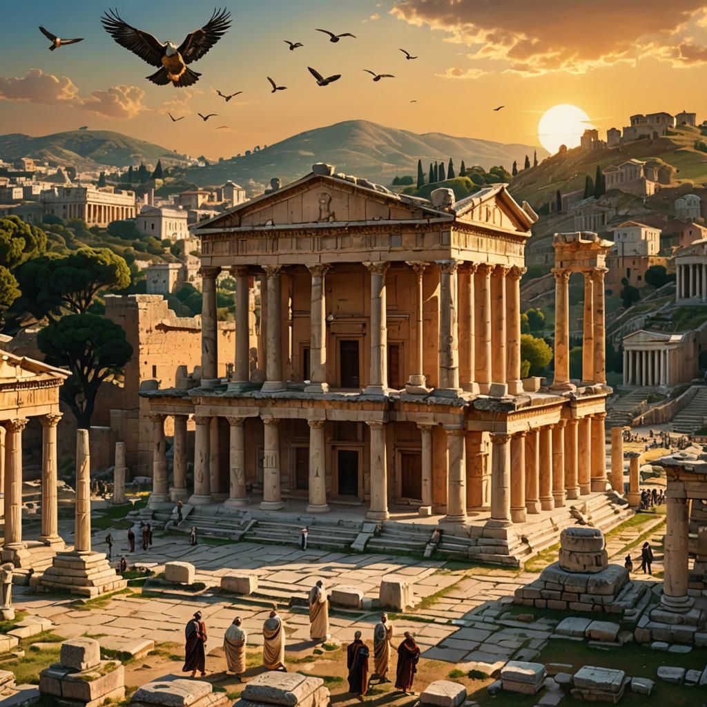 Temple of Artemis in Ephesus at Sunset