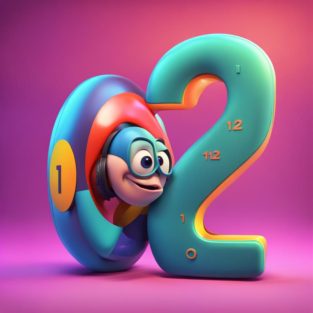 3D Phone with Emergency Number in Pixar Style