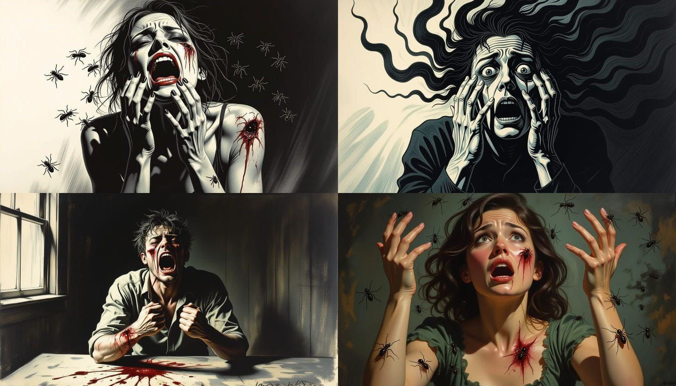 Body Horror Unveiled: Whispers and Laughter in a Dark Scene